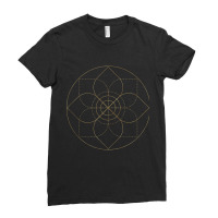 Sacred Geometry Fractal Patterns Art Good Vibe Mantra Om Tank Top Ladies Fitted T-shirt | Artistshot