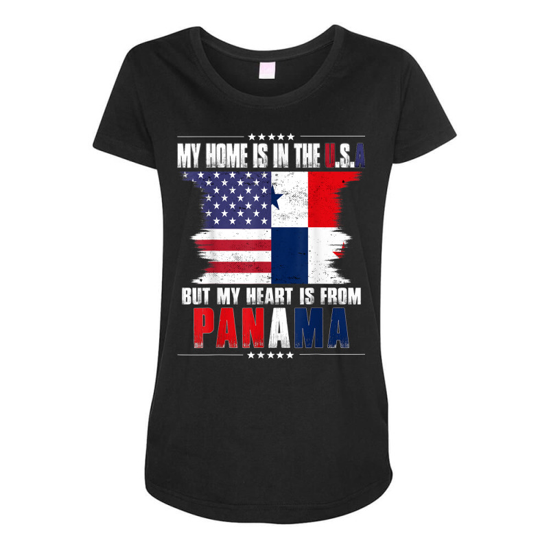 American Grown Patriot Panamanian American From Panama T Shirt Maternity Scoop Neck T-shirt by cm-arts | Artistshot