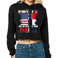 American Grown Patriot Panamanian American From Panama T Shirt Cropped Hoodie | Artistshot