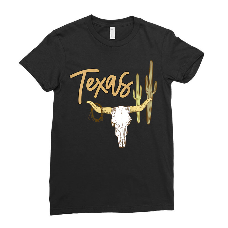 Womens Vintage Style Texas Native Texan Lonestar State Longhorn Tank T Ladies Fitted T-Shirt by cm-arts | Artistshot