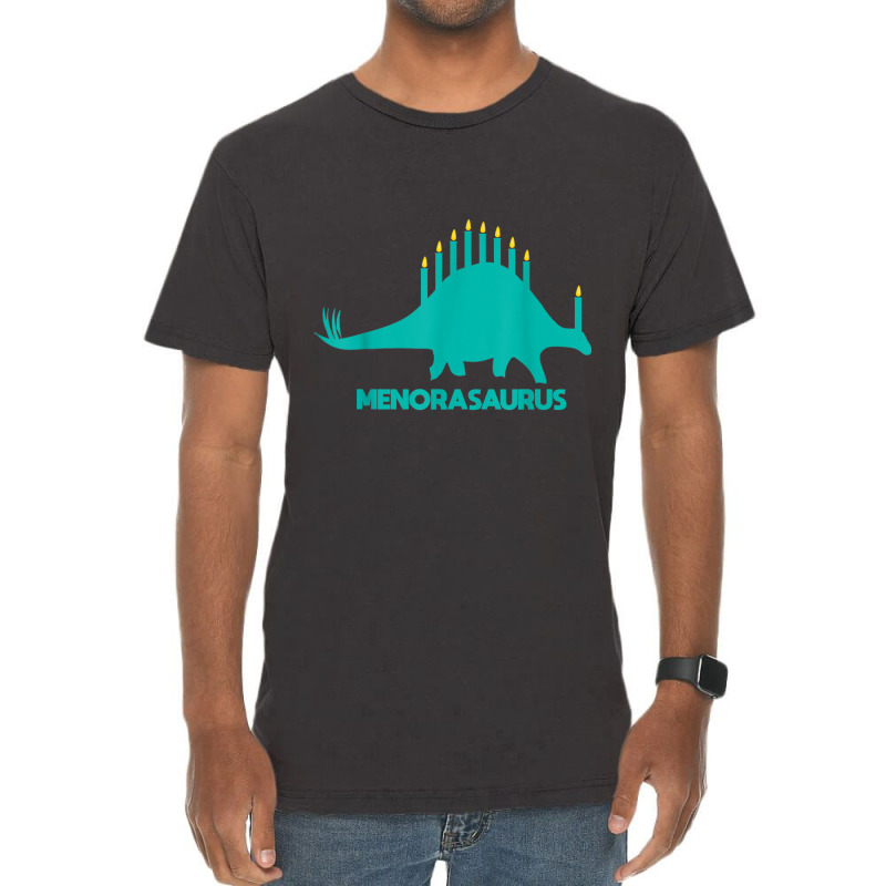 Funny Hanukkah Tee Dinosaur Stegosaurus Dino Menorah T Shirt Vintage T-shirt | Artistshot