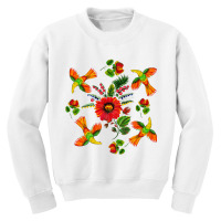 Slavic Colorful Birds, Flowers Petrykivka Painting Ethnical Premium T Youth Sweatshirt | Artistshot