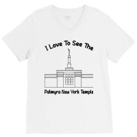 Palmyra Ny Temple, I Love To See My Temple, Primary Raglan Baseball Te V-neck Tee | Artistshot