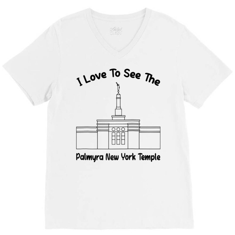 Palmyra Ny Temple, I Love To See My Temple, Primary Raglan Baseball Te V-Neck Tee by cm-arts | Artistshot