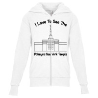 Palmyra Ny Temple, I Love To See My Temple, Primary Raglan Baseball Te Youth Zipper Hoodie | Artistshot