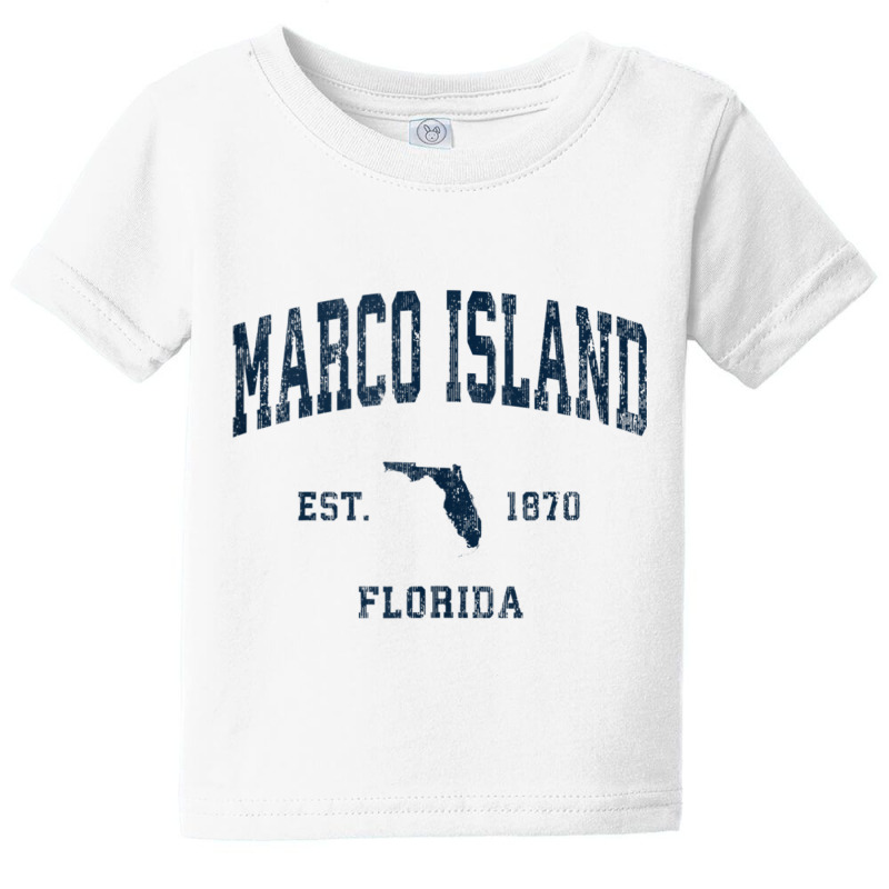 Marco Island Florida Fl Vintage Athletic Navy Sports Design Tank Top Baby Tee by cm-arts | Artistshot