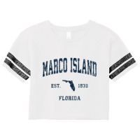 Marco Island Florida Fl Vintage Athletic Navy Sports Design Tank Top Scorecard Crop Tee | Artistshot