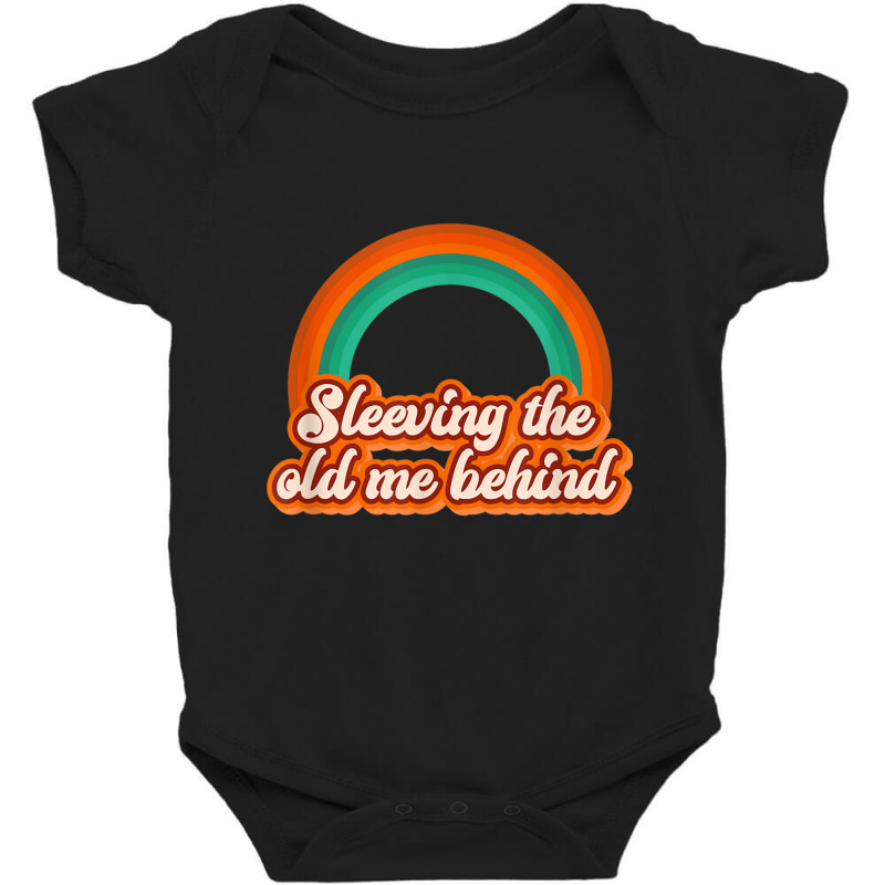 Sleeving The Old Me Behind, Groovy Bariatric Sleeve Surgery T Shirt Baby Bodysuit by cm-arts | Artistshot