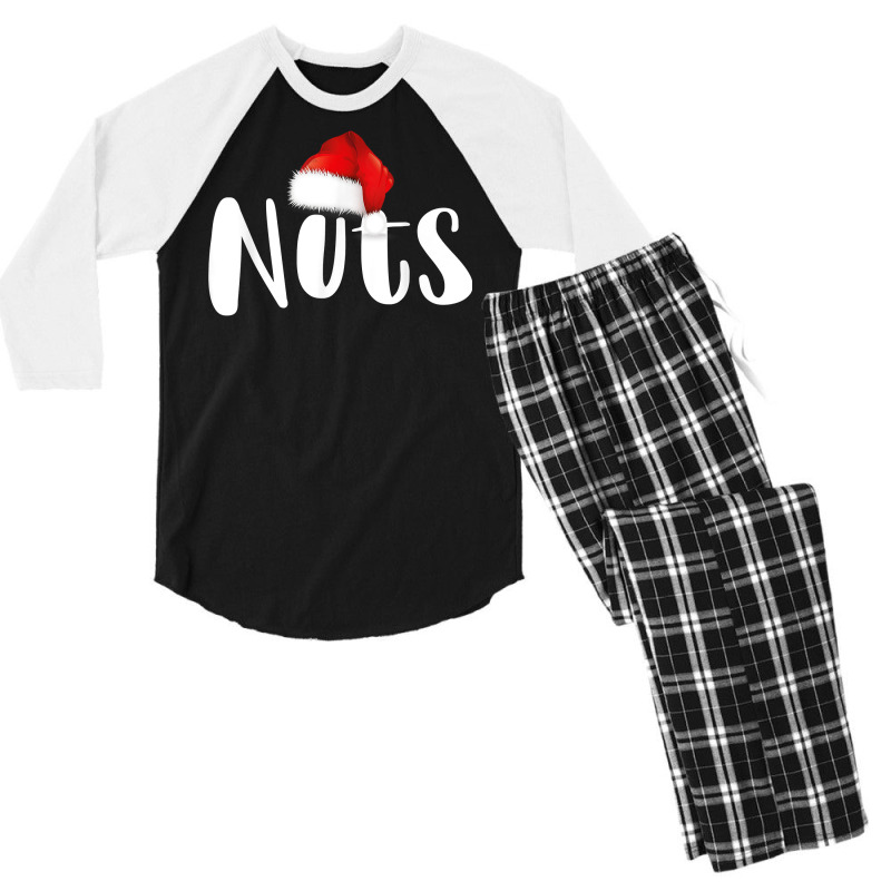 Matching Christmas Chest Nuts Chestnuts Costume Couples 2021 T Shirt Men's 3/4 Sleeve Pajama Set | Artistshot