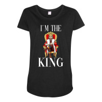 King Throne Scepter Crown Monarch Nobility Premium T Shirt Maternity Scoop Neck T-shirt | Artistshot