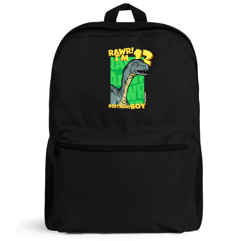 Rawr! I'm 12 Birthday Boys 12th Birthday Dino Mussaurus Backpack | Artistshot