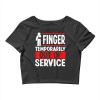 Broken Finger Humor Funny Broken Finger Survivor Warrior T Shirt Crop Top | Artistshot