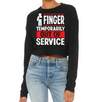 Broken Finger Humor Funny Broken Finger Survivor Warrior T Shirt Cropped Sweater | Artistshot