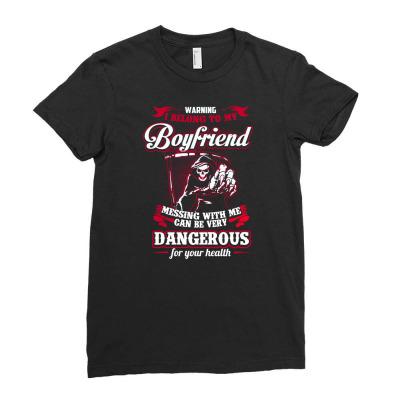 Boyfriend Couple Ladies Fitted T-shirt Designed By Vimes7429