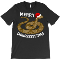 Merry Hissmas Christmas Santa Hat Copperhead Snake T Shirt T-shirt | Artistshot