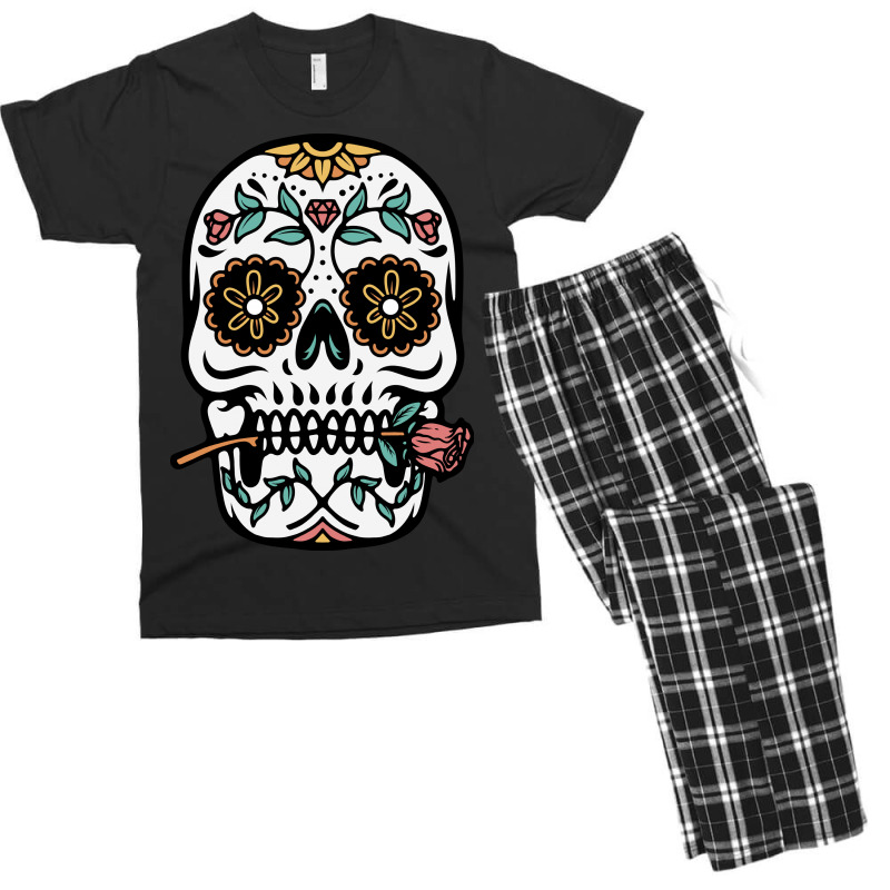 Mexican Skull Men's T-shirt Pajama Set | Artistshot