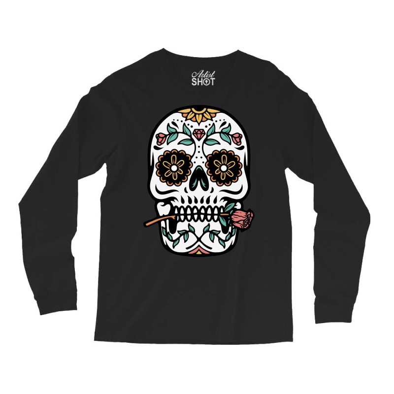 Mexican Skull Long Sleeve Shirts | Artistshot