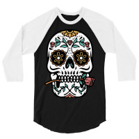 Mexican Skull 3/4 Sleeve Shirt | Artistshot