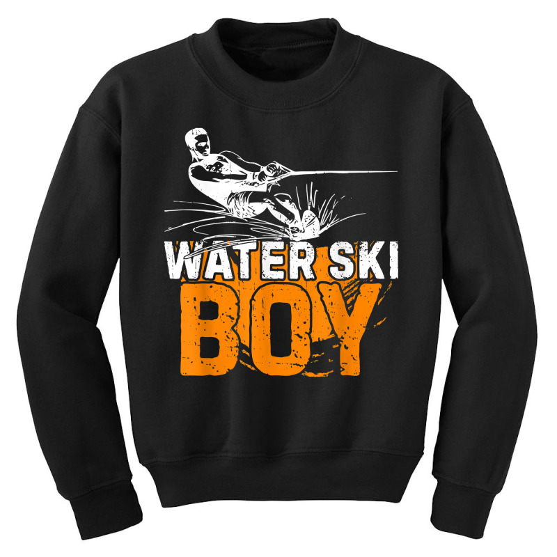 Water Ski Boy Funny Water Skiing Water Sports Waterskiing T Shirt Youth Sweatshirt by cm-arts | Artistshot