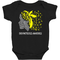 We Wear Yellow For Endometriosis Awareness T Shirt Baby Bodysuit | Artistshot