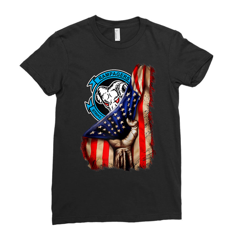 Strike Fighter Squadron 83 (vfa 83) American Flag Raglan Baseball Tee Ladies Fitted T-Shirt by cm-arts | Artistshot