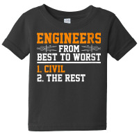 Womens Engineers Best To Worst Civil Engineer Dad V Neck T Shirt Baby Tee | Artistshot