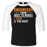 Womens Engineers Best To Worst Civil Engineer Dad V Neck T Shirt Toddler 3/4 Sleeve Tee | Artistshot