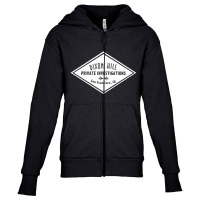 Dixon Hill Private Investigations Youth Zipper Hoodie | Artistshot