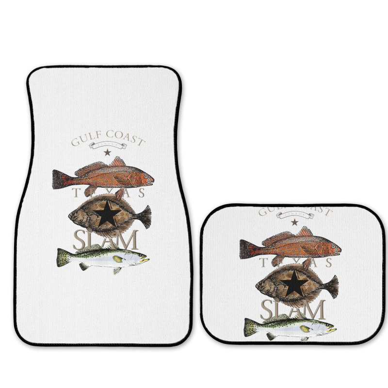 Texas Slam Fishing Red Drum Flounder Trout T Shirt Full Set Car Mats | Artistshot