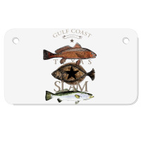 Texas Slam Fishing Red Drum Flounder Trout T Shirt Motorcycle License Plate | Artistshot