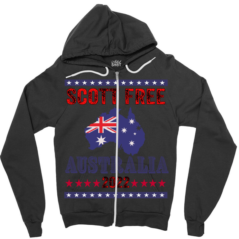 Scott Free - Australia Federal Election 2022 Fitted Scoop Zipper Hoodie by GEORGEJUBILEE | Artistshot