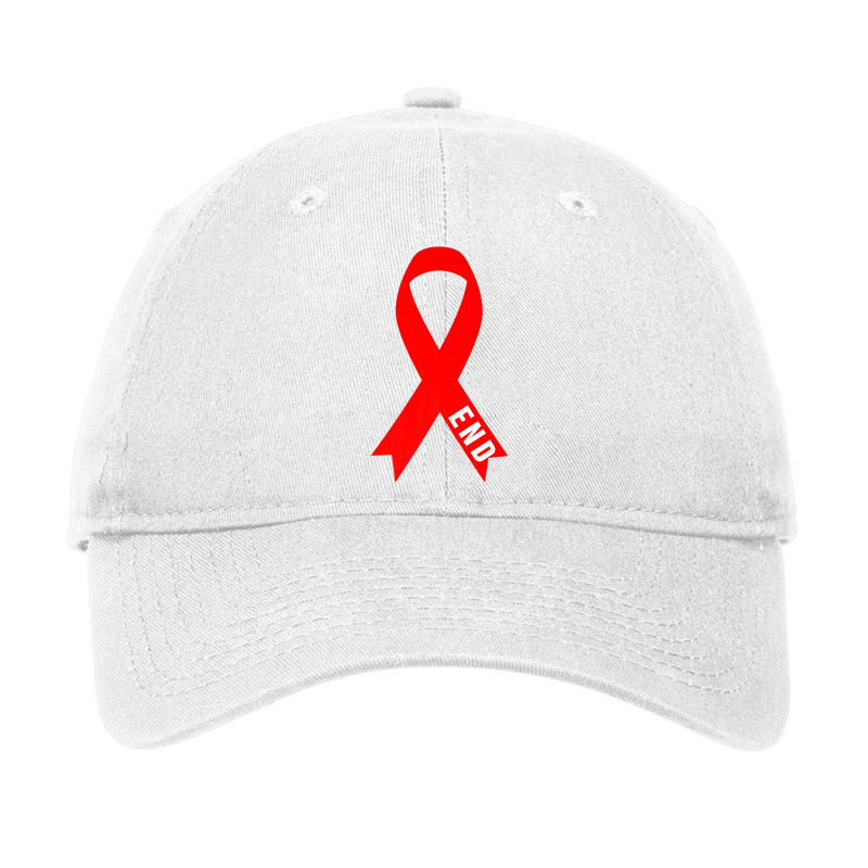 End Aids Shirt Hiv Red Ribbon Aids Warrior   World Aids Day Premium T Adjustable Cap by djhsyhaa | Artistshot