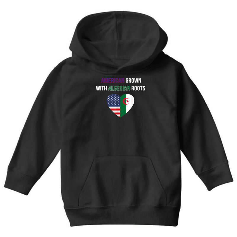 American Grown With Algerian Roots T Shirt Youth Hoodie | Artistshot