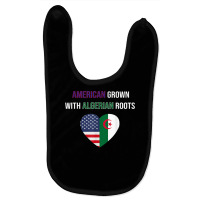 American Grown With Algerian Roots T Shirt Baby Bibs | Artistshot