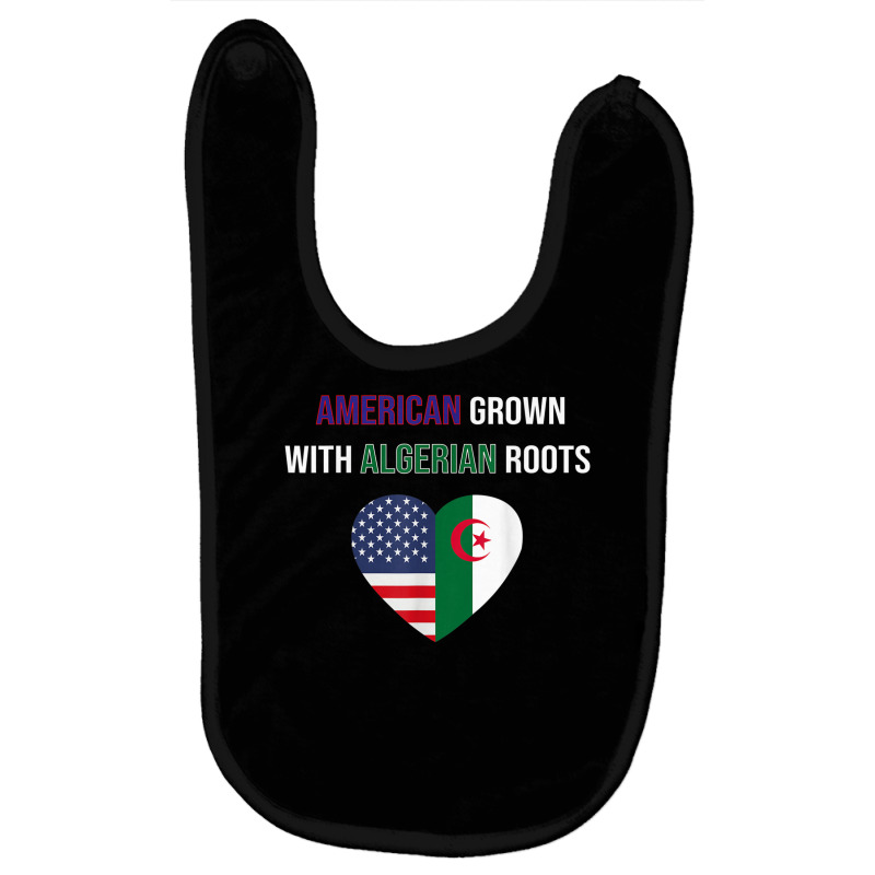 American Grown With Algerian Roots T Shirt Baby Bibs | Artistshot