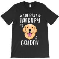 The Best Therapy Is A Golden Retriever Fur Mama Women Dog T-shirt | Artistshot