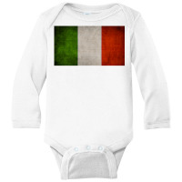 Classic Italy Vintage Italian Flag Stylish Special Design T Shirt Long Sleeve Baby Bodysuit | Artistshot