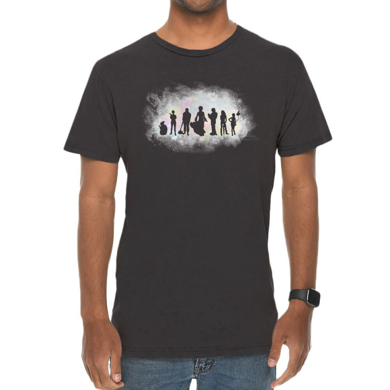 Surfer Silhouettes Back Black Vintage T-shirt | Artistshot