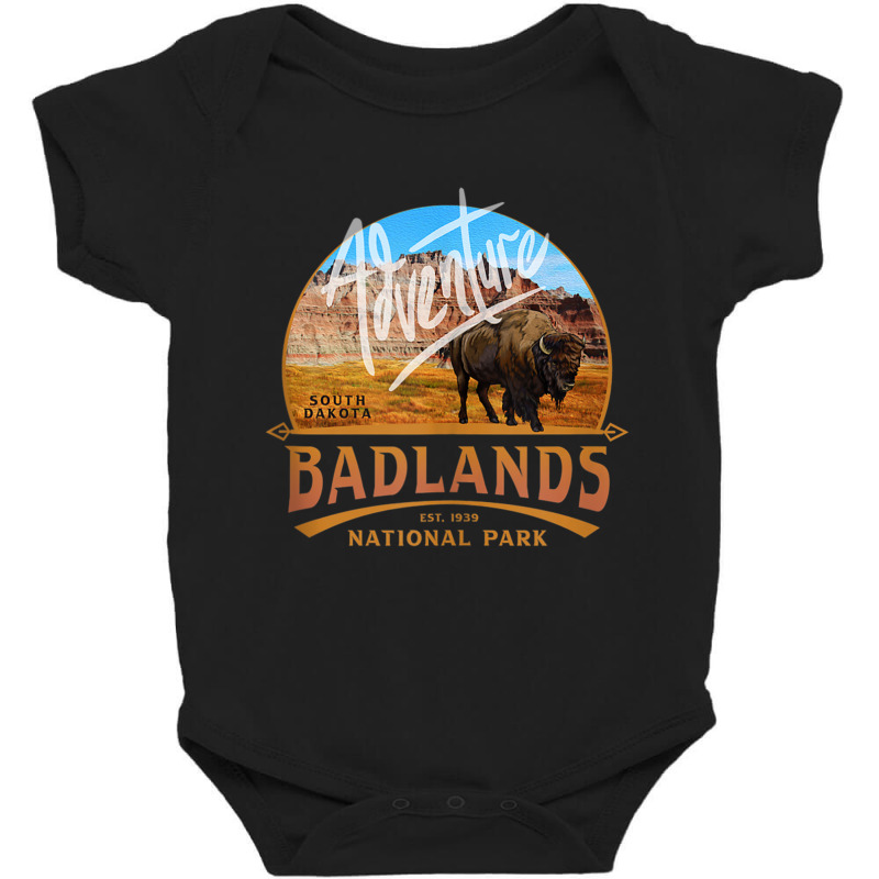 Badlands National Park South Dakota Bison Vacation Souvenir Tank Top Baby Bodysuit by cm-arts | Artistshot