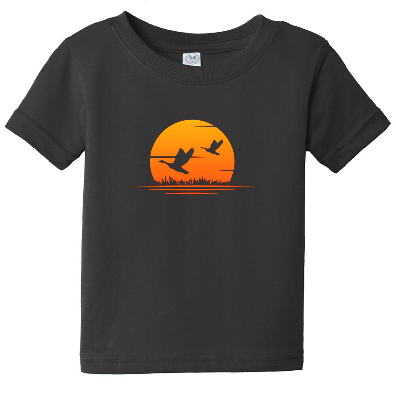 Goose Sunset Baby Tee by cm-arts | Artistshot