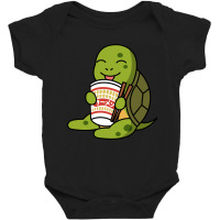 Turtle Eating Instant Ramen Noodles Pet Long Sleeve T Shirt Baby Bodysuit | Artistshot