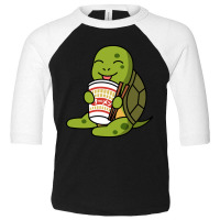 Turtle Eating Instant Ramen Noodles Pet Long Sleeve T Shirt Toddler 3/4 Sleeve Tee | Artistshot