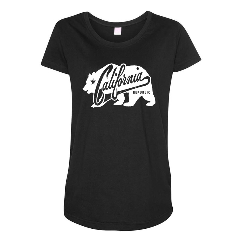 California Republic Grunge Bear Lifestyle Maternity Scoop Neck T-shirt by cm-arts | Artistshot