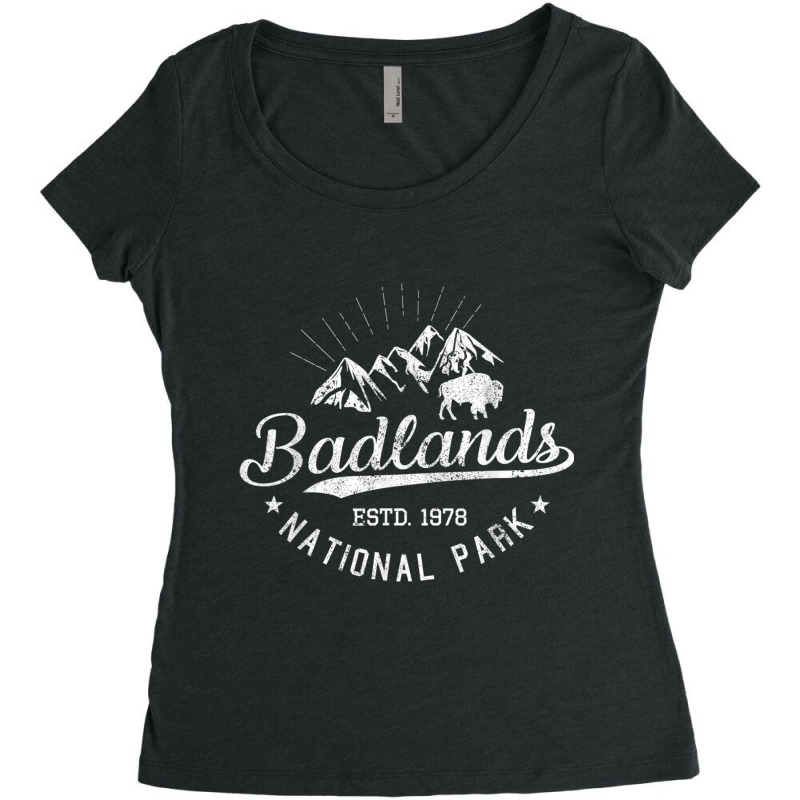 Badlands National Park Retro Vintage South Dakota Gift T Shirt Women's Triblend Scoop T-shirt by cm-arts | Artistshot