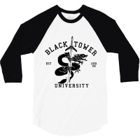 Black University 3/4 Sleeve Shirt | Artistshot