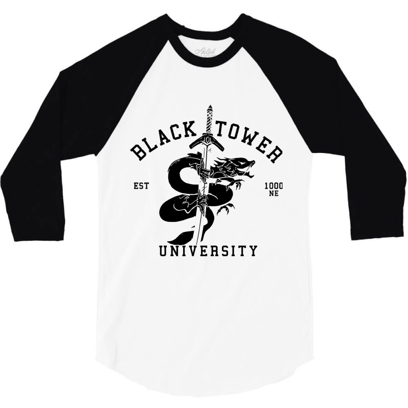 Black University 3/4 Sleeve Shirt by idalismarcha | Artistshot