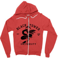 Black University Zipper Hoodie | Artistshot