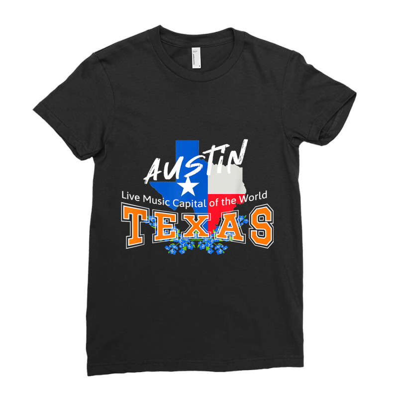 Austin Texas Nicknamed Live Music Capital Of The World T Shirt Ladies Fitted T-Shirt by cm-arts | Artistshot