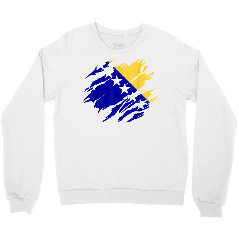 Bosnia Bosnian Flag T Shirt Crewneck Sweatshirt by melliebowleli | Artistshot