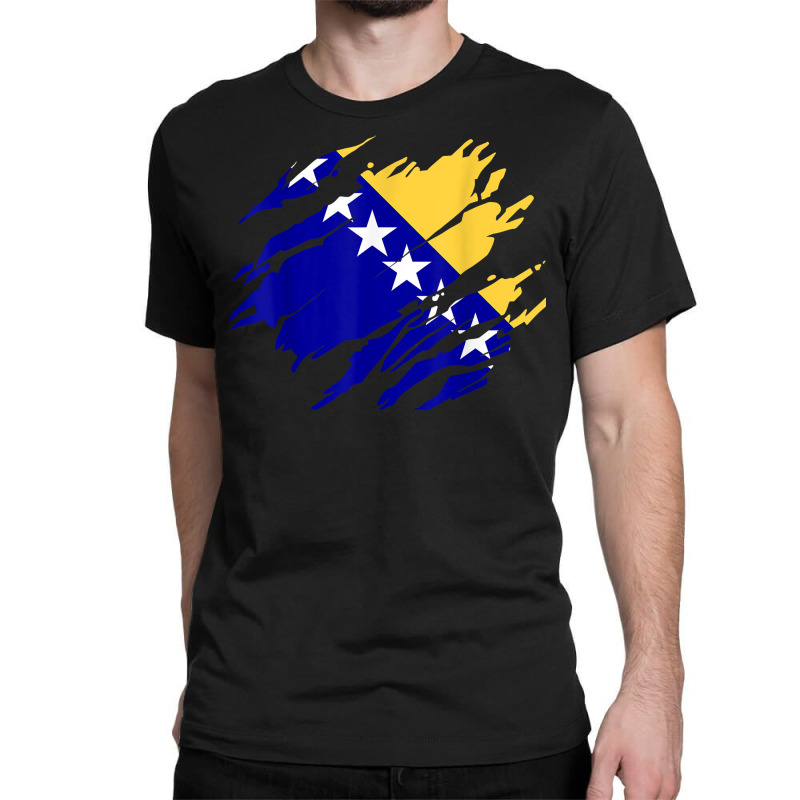 Bosnia Bosnian Flag T Shirt Classic T-shirt by melliebowleli | Artistshot